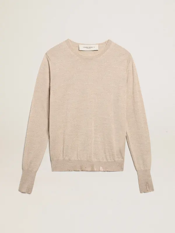 Women’s sweater in light brown merino wool online