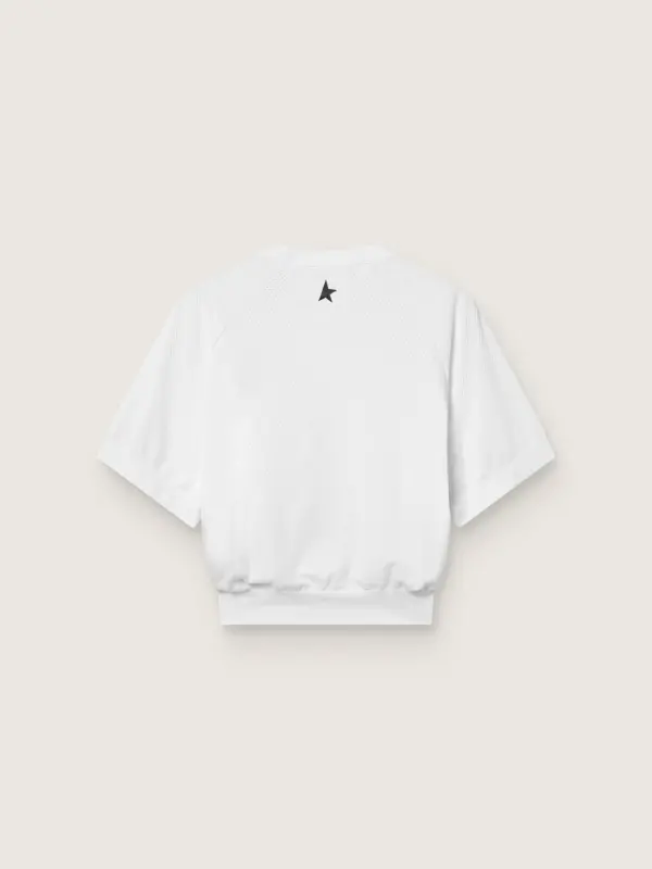 Women’s white cropped sports T-shirt online