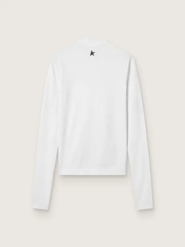 Women’s white long-sleeve sports top with zip online