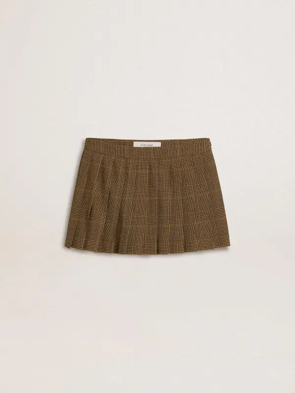 Wool pleated mini skirt online