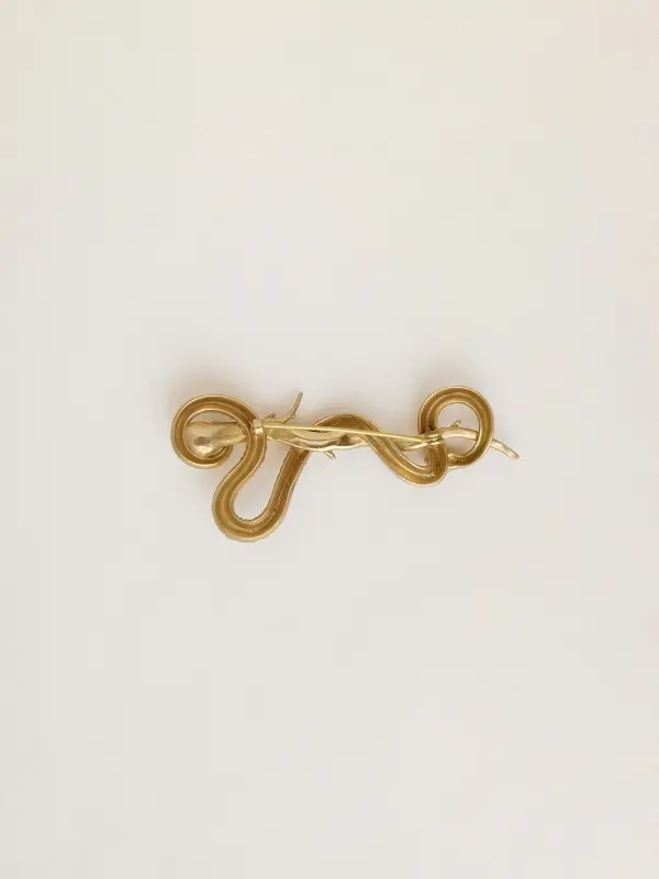 CNY antique gold snake-shaped pin online