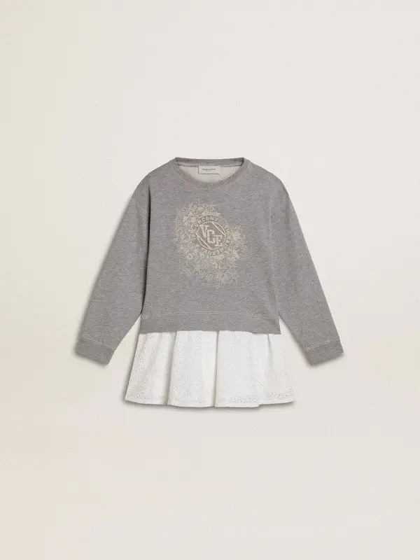 Girl’s gray and white mini dress online