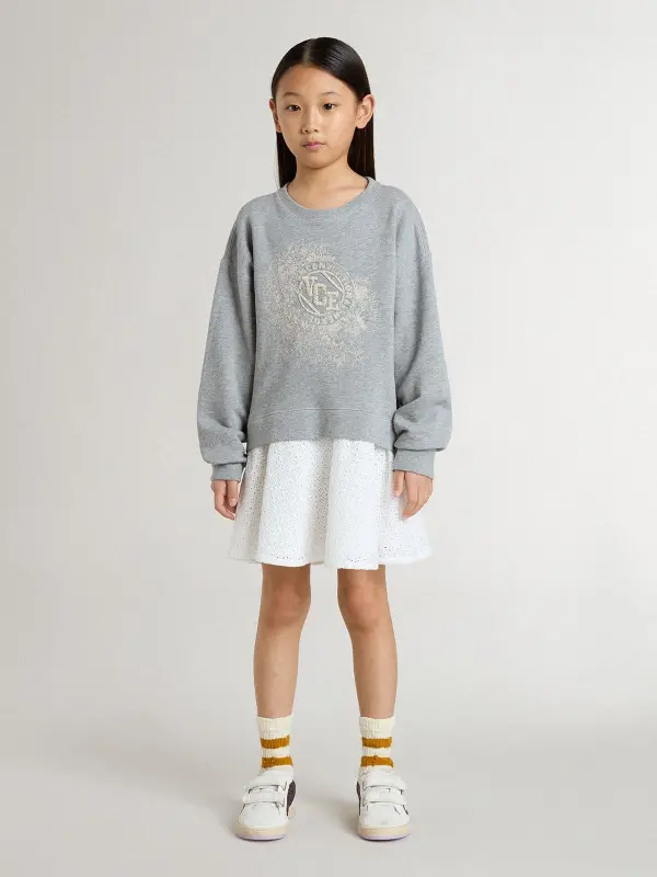 Girl’s gray and white mini dress online