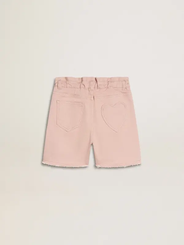 Girl’s pink cotton shorts with embroidery online