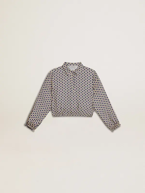 Girl’s polo shirt with geometric print online