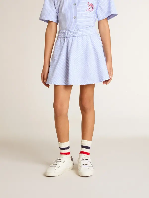 Girl’s skirt with light blue stripes online