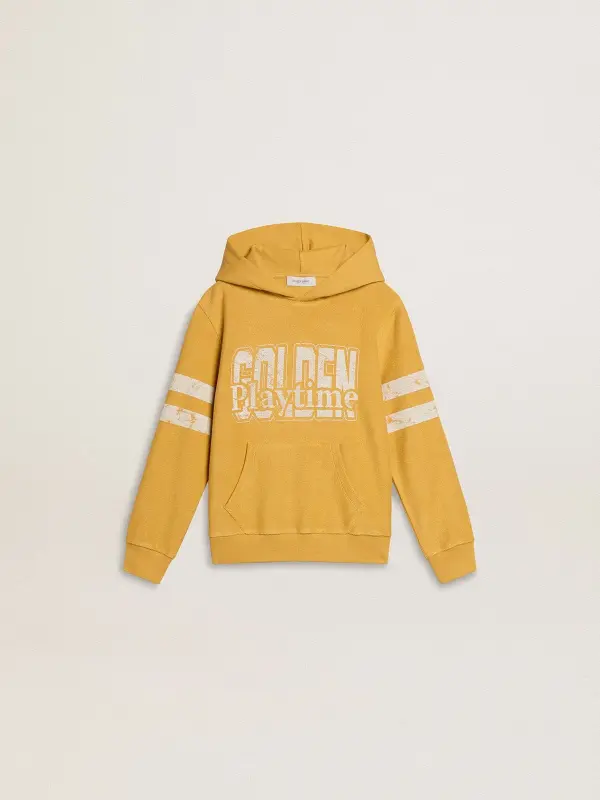 Kid’s yellow sweatshirt with vintage print online