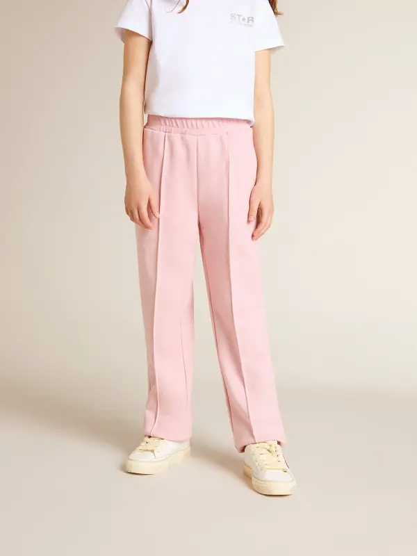 Pink joggers with glitter star on the front online