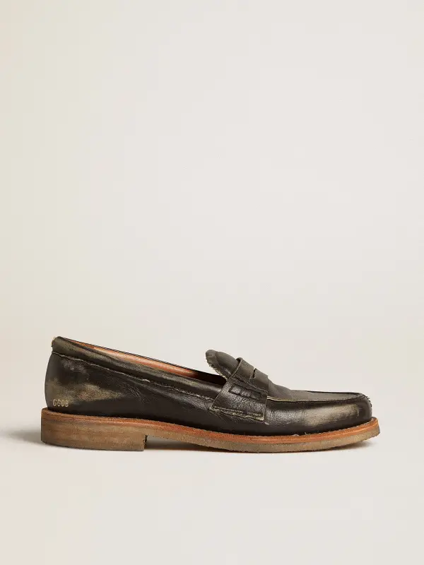 Men’s Jerry loafer in black leather online