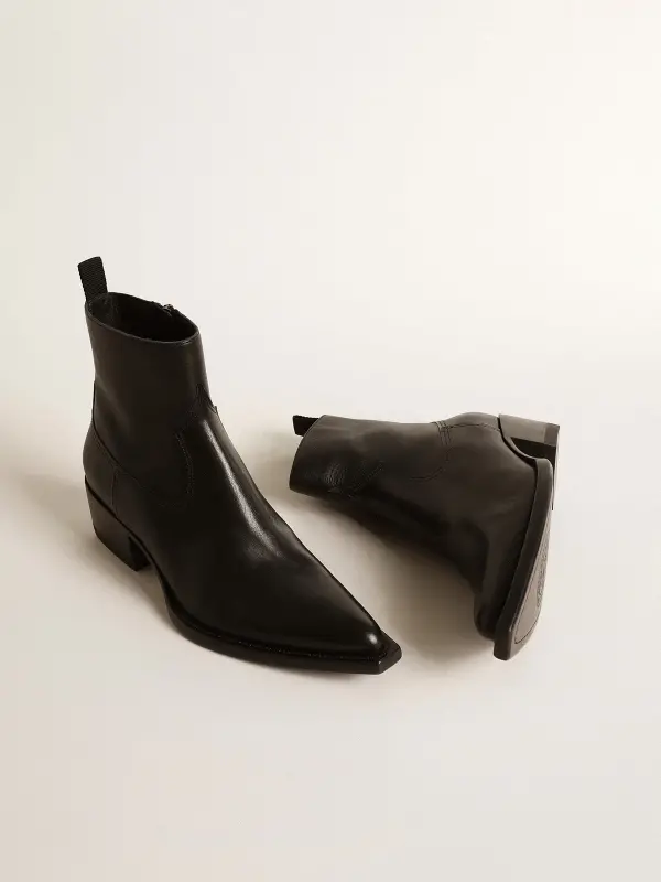 Men’s low Debbie boots in black leather online