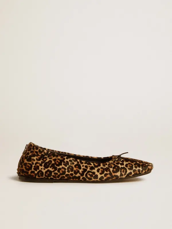 Amy ballet flats in beige leopard-print pony skin online