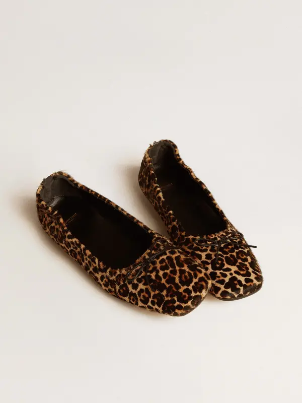 Amy ballet flats in beige leopard-print pony skin online