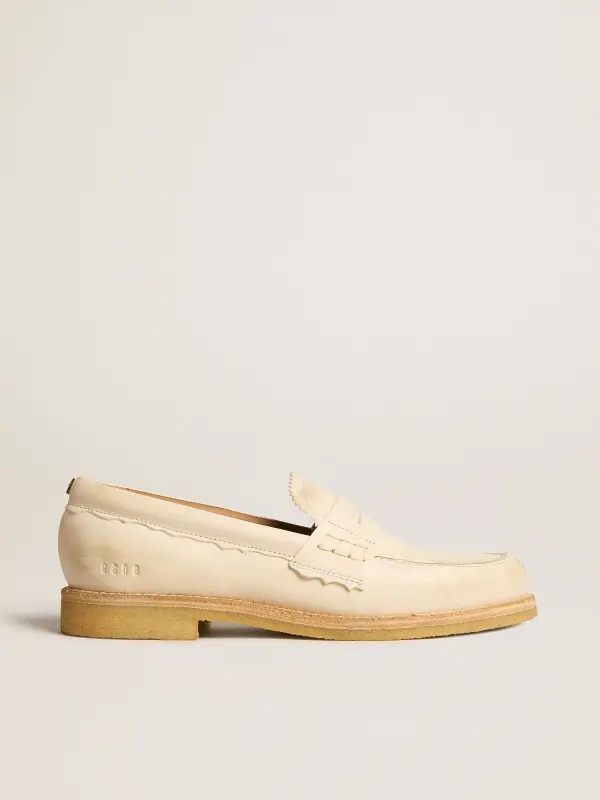 Jerry loafer in butter-white leather online
