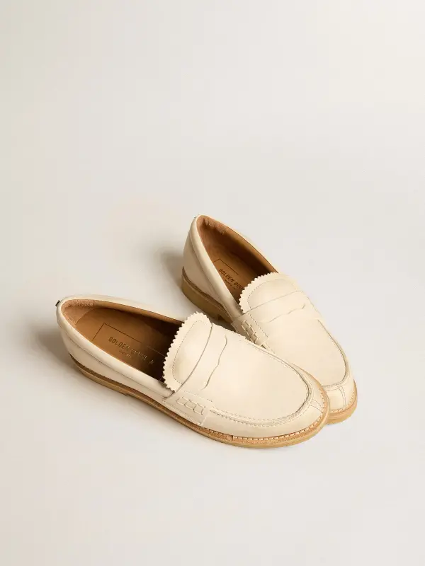 Jerry loafer in butter-white leather online