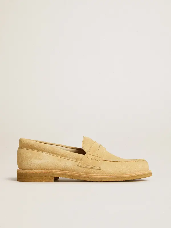 Jerry loafer in ecru waxed suede online