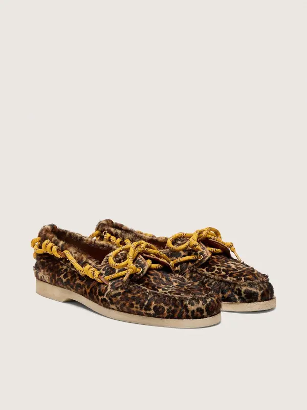Women’s Cruise loafer in leopard-print pony skin online