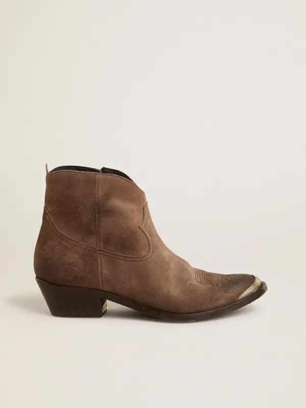 Young ankle boots in dark brown suede online