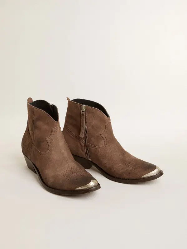 Young ankle boots in dark brown suede online