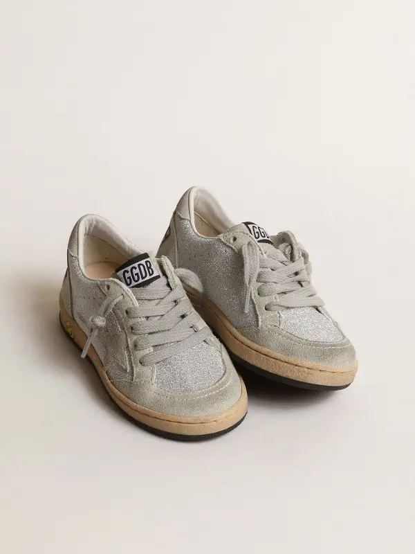 Ball Star Junior in glitter with ice-gray suede inserts online