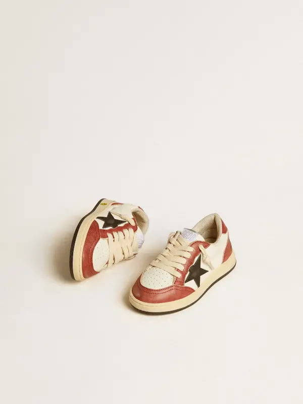 Ball Star Junior in nappa with black star and red leather inserts online