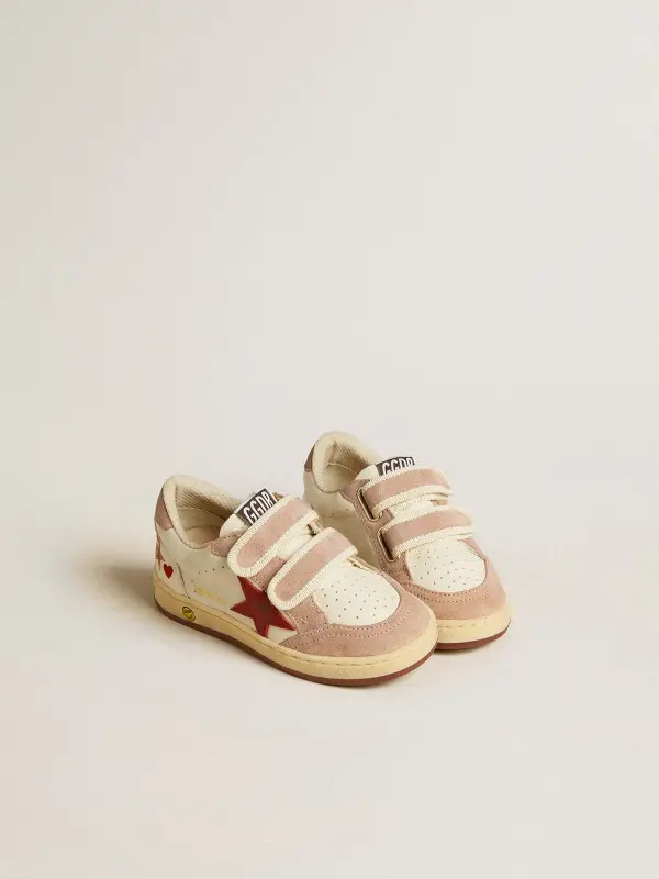 Ball Star Young in nappa with nappa star and pink suede heel tab online