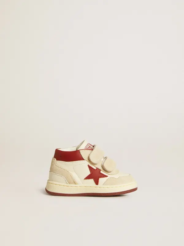 June Junior in nappa and suede with red leather star and heel tab online