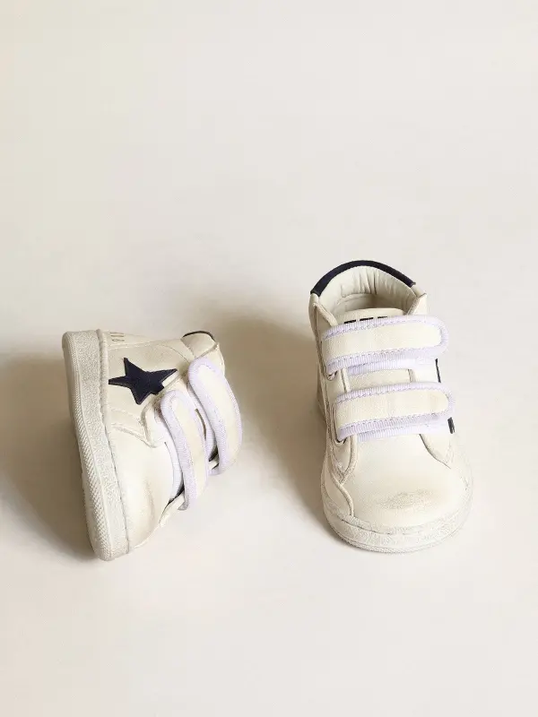 June Junior in nappa with dark blue suede star and heel tab online