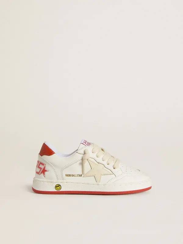 Junior Ball Star in leather with cream-colored star and red leather heel tab online