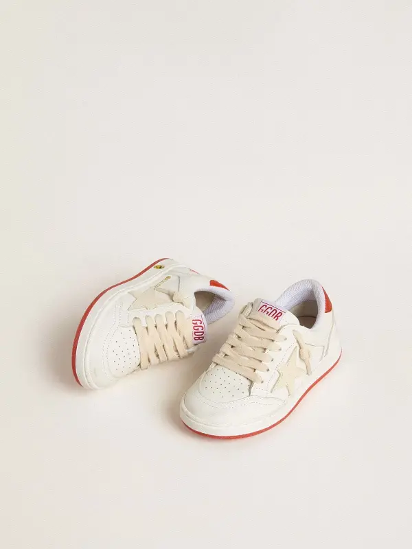 Junior Ball Star in leather with cream-colored star and red leather heel tab online