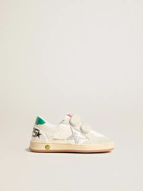Junior Ball Star with silver star and green suede heel tab online