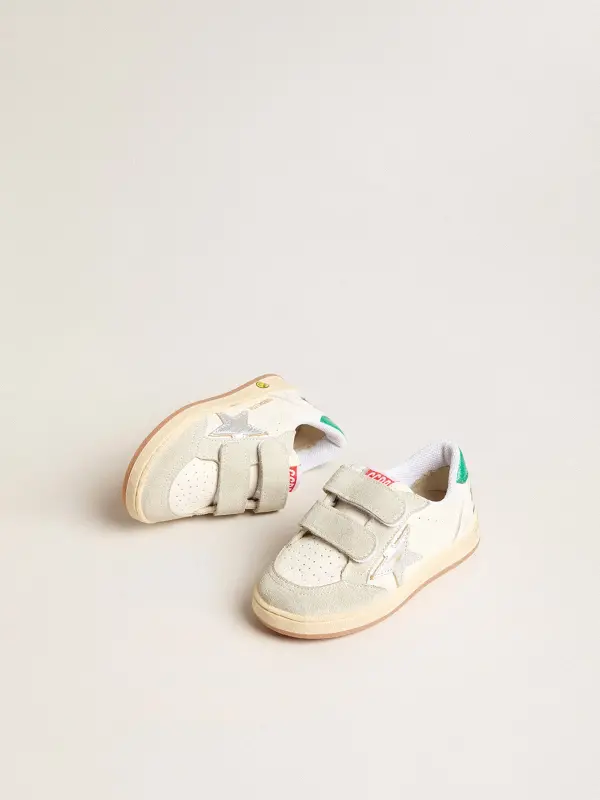 Junior Ball Star with silver star and green suede heel tab online