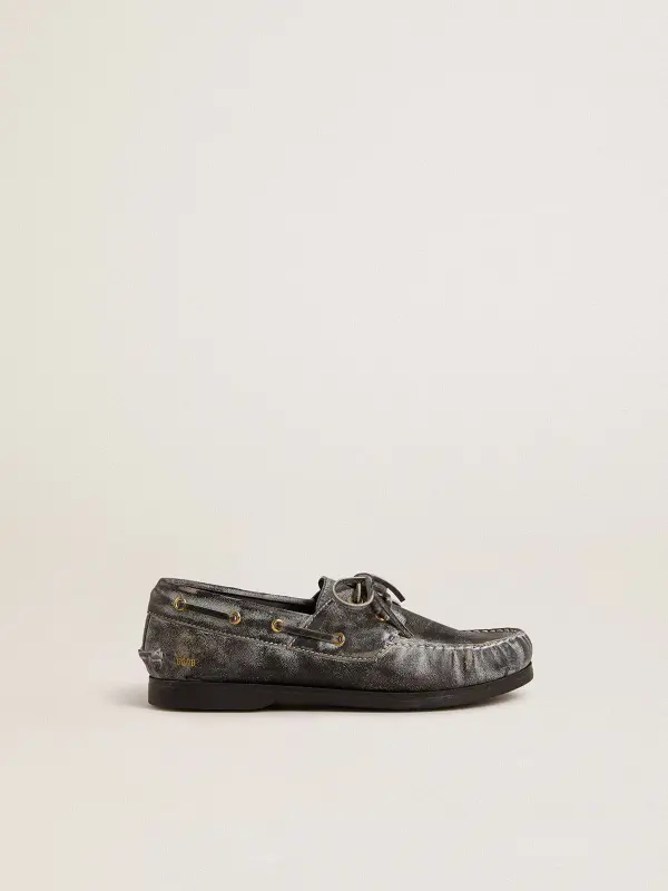 Junior Cruise loafer in black distressed leather online