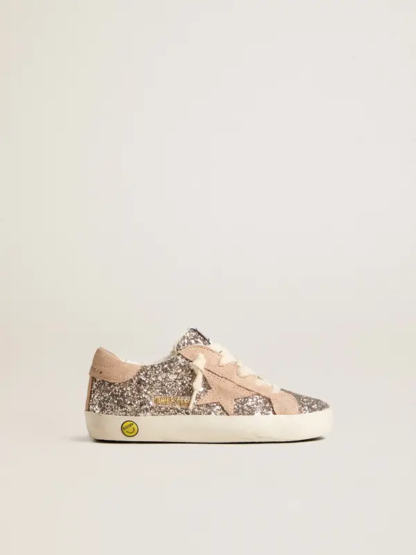 Junior Super-Star in glitter with suede star and heel tab online