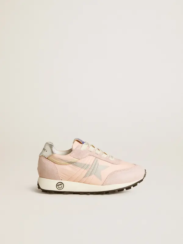 Marathon Young in pink nylon with printed star and leather heel tab online