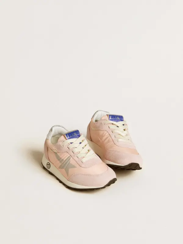 Marathon Young in pink nylon with printed star and leather heel tab online