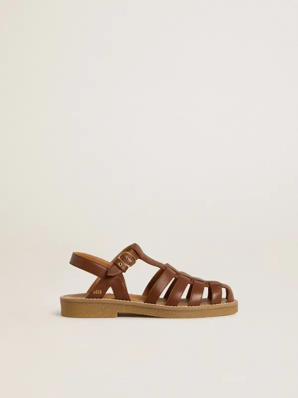 Maxime Junior sandals in brown leather online