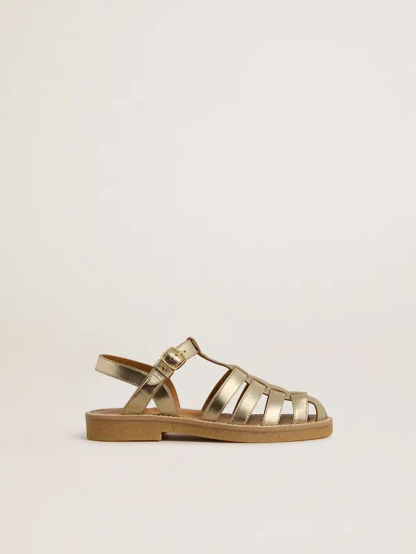 Maxime Junior sandals in gold leather online