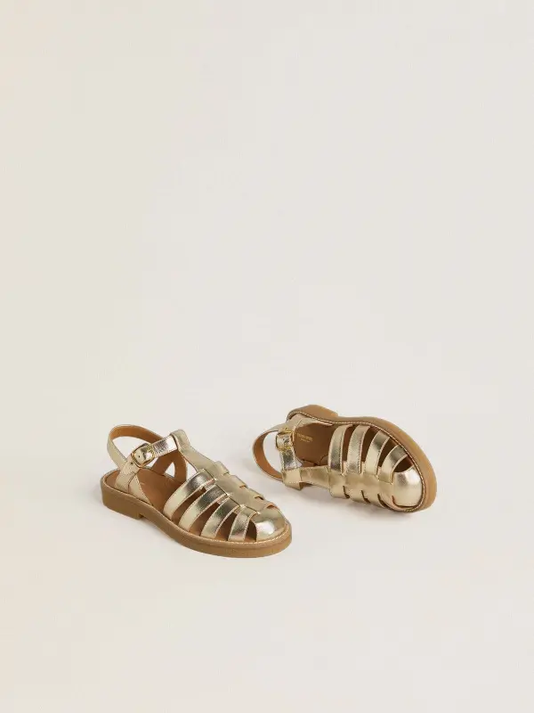 Maxime Junior sandals in gold leather online