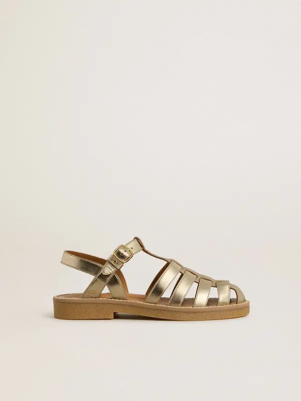 Maxime Young sandals in gold leather online