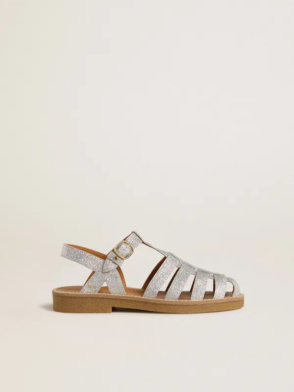 Maxime Young sandals in silver micro-glitter online