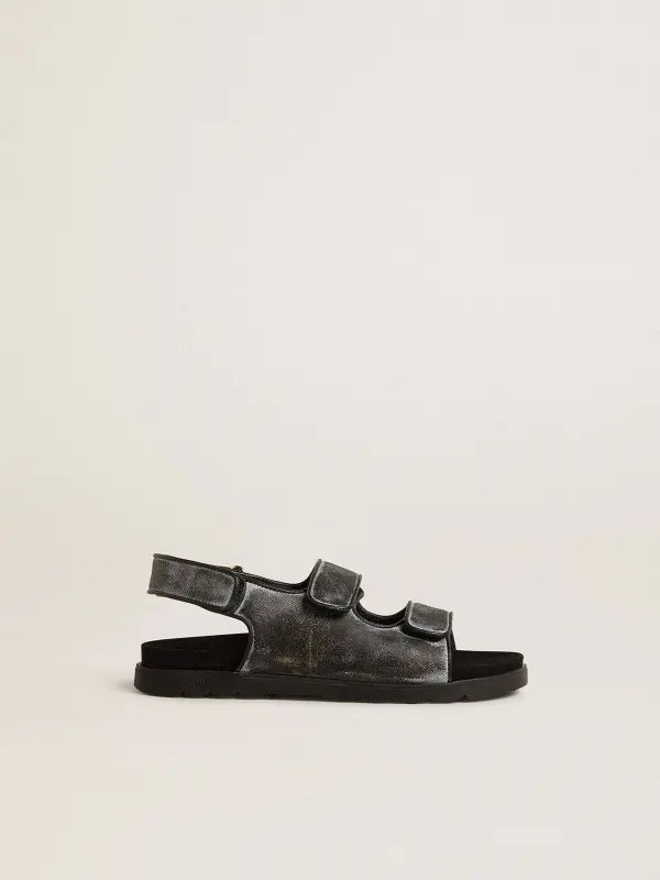 Noa Junior sandals in distressed black leather online