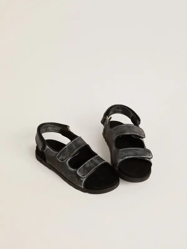 Noa Junior sandals in distressed black leather online
