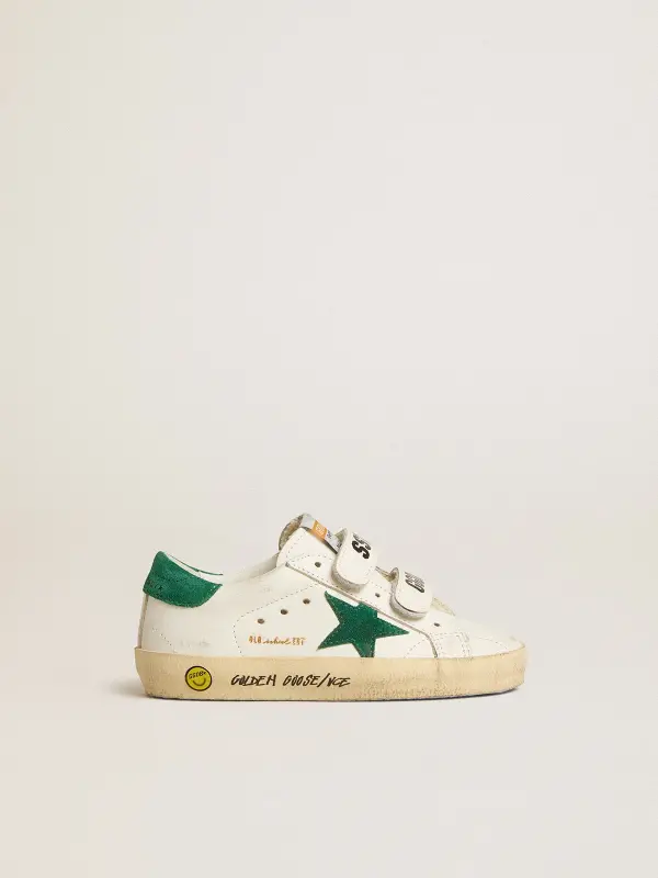 Old School Junior with green suede star and heel tab online