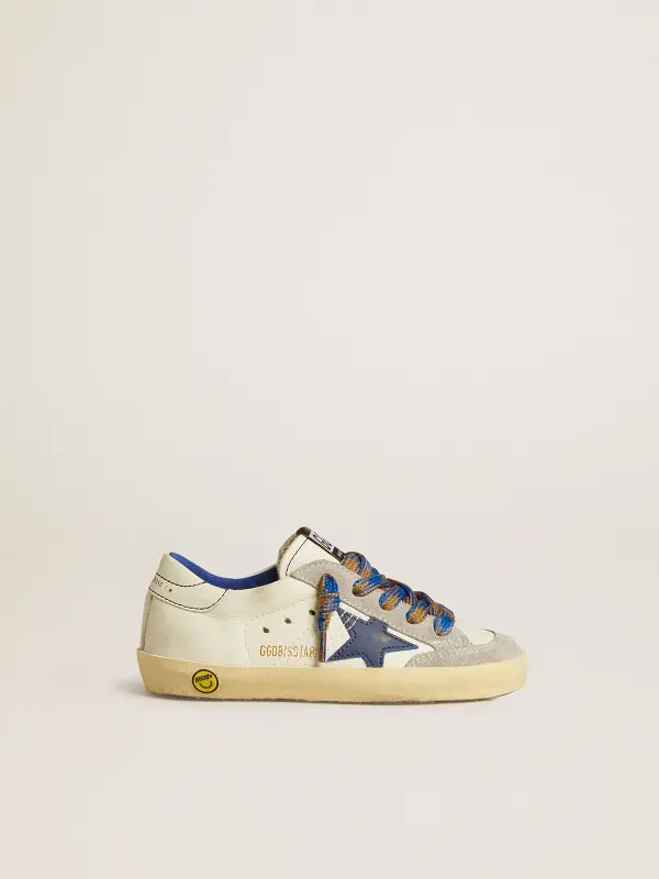 Super-Star Junior with blue leather star and ice-gray suede inserts online