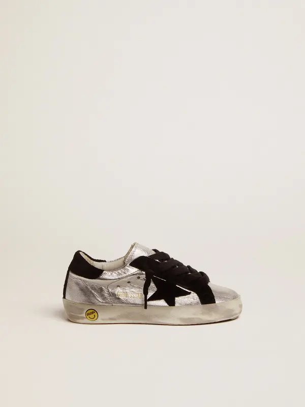 Super-Star sneakers in silver leather with suede inserts online