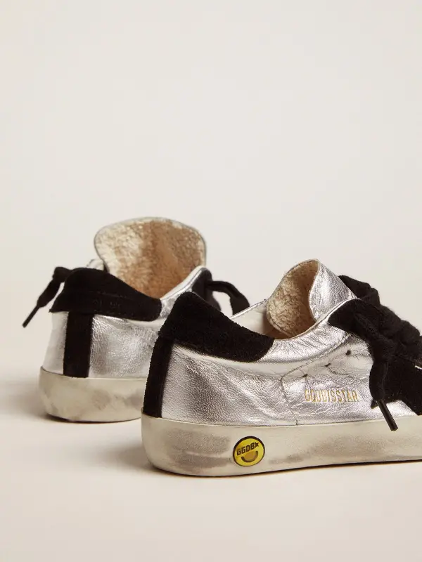 Super-Star sneakers in silver leather with suede inserts online