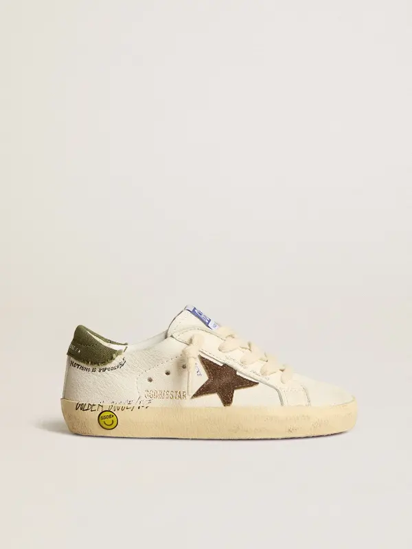 Super-Star Young in nappa with suede star and green heel tab online