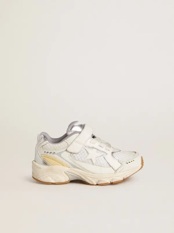 Young Lightstar in white leather and mesh with white leather star online