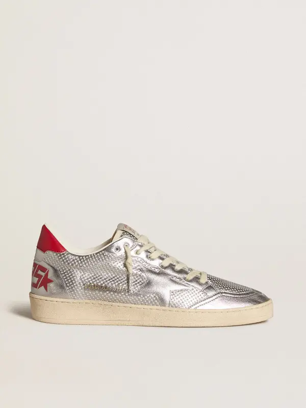 Bio-based Ball Star in metallic silver with silver star and red heel tab online