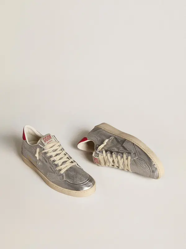 Bio-based Ball Star in metallic silver with silver star and red heel tab online